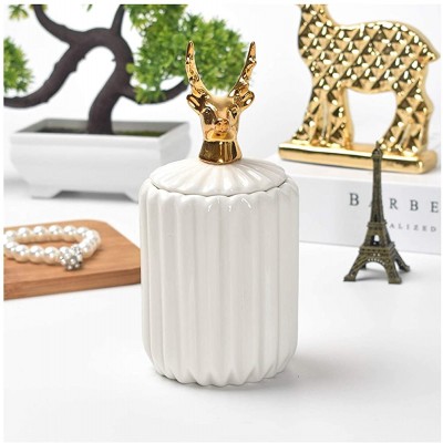 Cremation Urn for Ashes Pearl White Funeral Urn Cremation Urn for Human Ashes Hand Made in Ceramics Keepsake Decoration Suitable for Cemetery Burial or Niche 11 3 Color : Deer - B69VR20O8