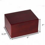 Deering Moments Custom Engraved Lacquered Rosewood Funeral Cremation Urn for Human Ashes Large - B1LUR3HIJ
