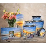 Dock of The Bay Sunset Urn Cremation Urns for Human Ashes Adult for Funeral Burial Niche or Columbarium Cremation Urns for Adult Ashes Cremation Urns for Human Ashes Large - B19OCB844