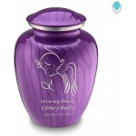 GetUrns Embrace Personalized Angel Adult Cremation Urn with Custom Engraving for Human Ashes for Funeral Burial Niche or Columbarium Cremation – 200 Cubic Inches –Urns for Adult Ashes Pearl Purple - BQLLPQYCH