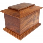 IBLAY Beautiful Wooden Urn Box for Human Ashes Adult Funeral Decorative Urns with Angels Design on Top Medium - BG5J4S9FA