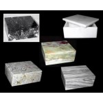 Khan Imports Small Onyx Stone Urn for Ashes Decorative Sharing or Marble Keepsake Urn Box - BUJ7Y0DMY