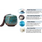 Small Ceramics Urn Keepsake Urns for Human Ashes Mini Cremation Urns Fits a Small Amount of Cremated Remains Display Burial at Home or Office Decor - BDIOACQ94