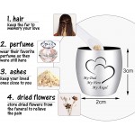 Small Cremation Keepsake Urns for Human Ashes Mini Cremation Urn Small Funeral Urns for Ashes Stainless Steel Cremation Funeral Urn-My Dad My Hero My Angel - B4WD5PNK3