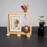 Twotigers 2.8’’ Small Urn for Human Ashes and Memorial Picture Frame Hold a 4’’ x 6’’ Photo Mini Rose Gold Keepsake Urn with Picture Frame - BQ97LDWHZ