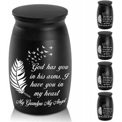 Urns for Grandpa Ashes 2.8“ High Small Decorative Urns Beautiful Peaceful Funeral Keepsake Urn Handcrafted Cremation Urns Engraved God Has You in His Arms I Have You in My Heart for Sharing - BC4VRUOA5