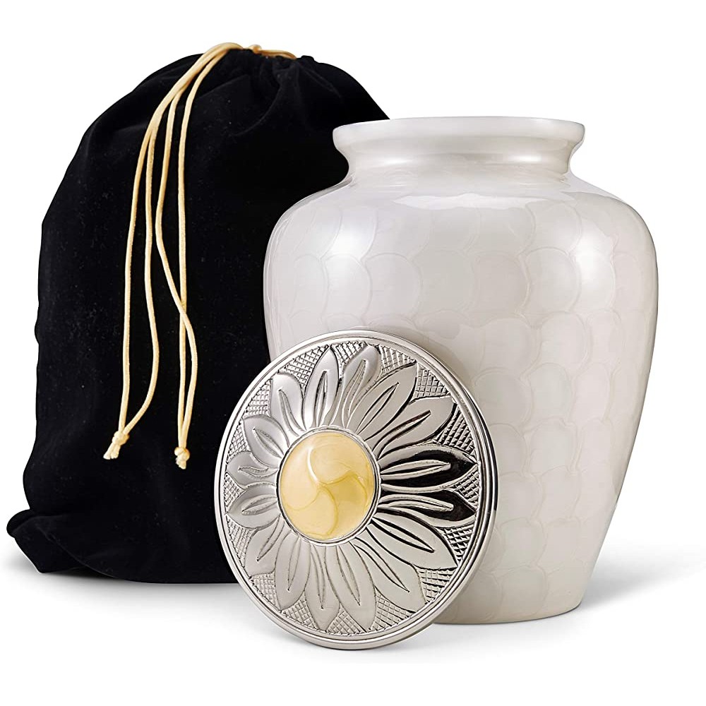 Urns for Human Ashes Adult Female and Male- The Daisy Adult Decorative Urn - BL598J7BG