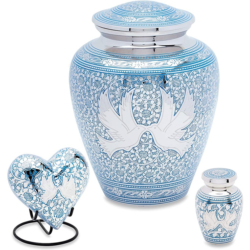 UrnsDirect2U Blue Loving Dove Set Decorative-urns - BPD5PDW7Q